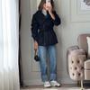 Casaco Curto Trench Coat Dupla Face Feminino 2026 Inspirado em Vintage com Gola Alta