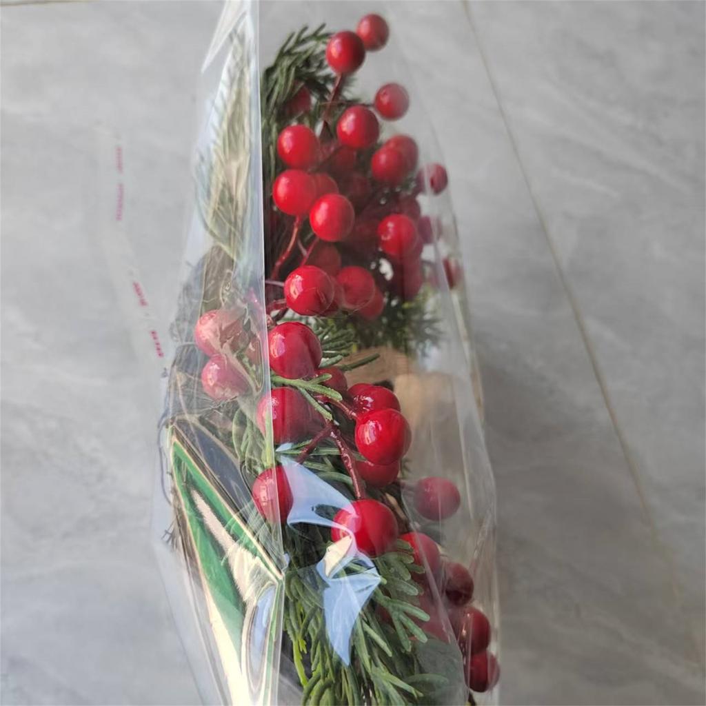 Simulation Heart-shaped Soft Rubber Ring Garland Pendant Christmas Holiday Outdoor Decoration