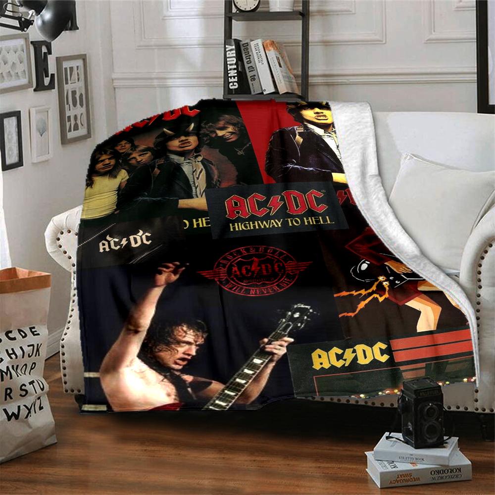 Manta de Pósters de Música Acdc Manta Suave para el Hogar Dormitorio Cama Sofá Viaje Oficina Manta Lisa de Navidad