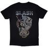 Slash Skull Guitar Snake Graphic Black 100%cotton Unisex T-Shirt 2026 Summer New Y2k Hip-hop Style Men's Short Sleeve Tshirt