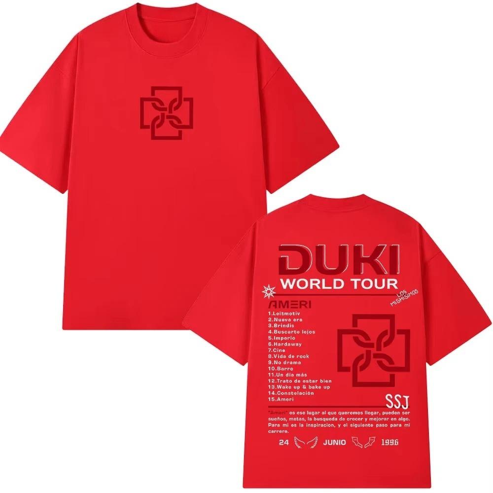 

Unisex Women Fashion Hip Hop Vintage T-shirts Rapper Duki Ameri World Tour 2026 T Shirts Cotton Casual Loose Short Sleeve T-shirts 4XL