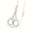 1pc Precision Stainless Steel Eyebrow & Nose Hair Scissors, Ambidextrous Design for Facial Hair Removal & Trimming