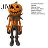 Autumn Home Ornament Pumpkin Witch Figurine, Spooky Halloween Statue with Lantern, Figurine Vintage Gothic Resin for Tabletop Mantel Shelf Decor