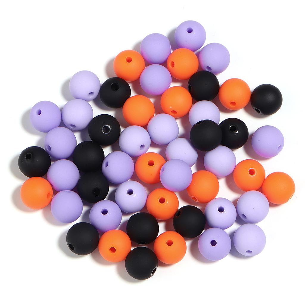6/8/10/12/14mm Mix Colored Matte Acrylic Spacer Beads Loose Jewelry Round Beads For Making Bracelet Necklace Earring DIY Jewelry