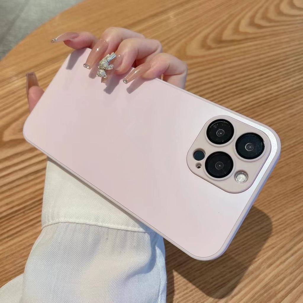 Applicable to iPhone15Pro Max original matte mobile phone case Apple 13 with lens film 16 couple anti-drop cover