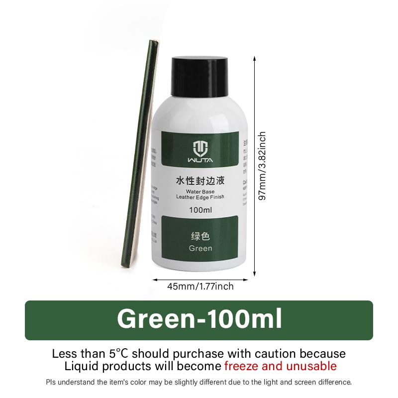 WUTA 30/100ml Leather Finish Water-Base Edge Coating Color Edge Sealing Liquid Dressing Painting Clear & Smooth Treatment Agent