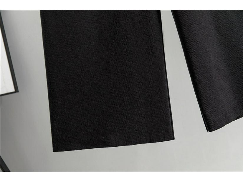 European & American Fashion Knit Wide-Leg Pants & Sweater Set - Women's Autumn Two-Piece