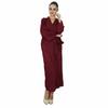 Bimba Women Long Solid Belt Robe Soft Modal Cotton Wrap Round Plain Bath