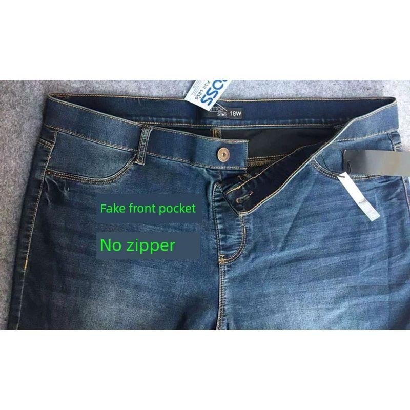 

100.00kg plus Size Plus Size Women s Clothing Chubby Girl High Waist Elastic Slim Fit Slimming Skinny Jeans Dark Blue Denim Trousers Flaw 20