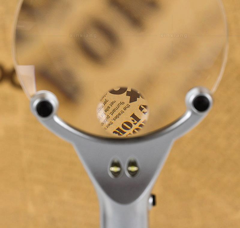 2.5X 6X Reading Glass Handheld Reading Magnifier Portable Magnifying Glass With LED Light Rimless LED Magnifier Loupe Monocle