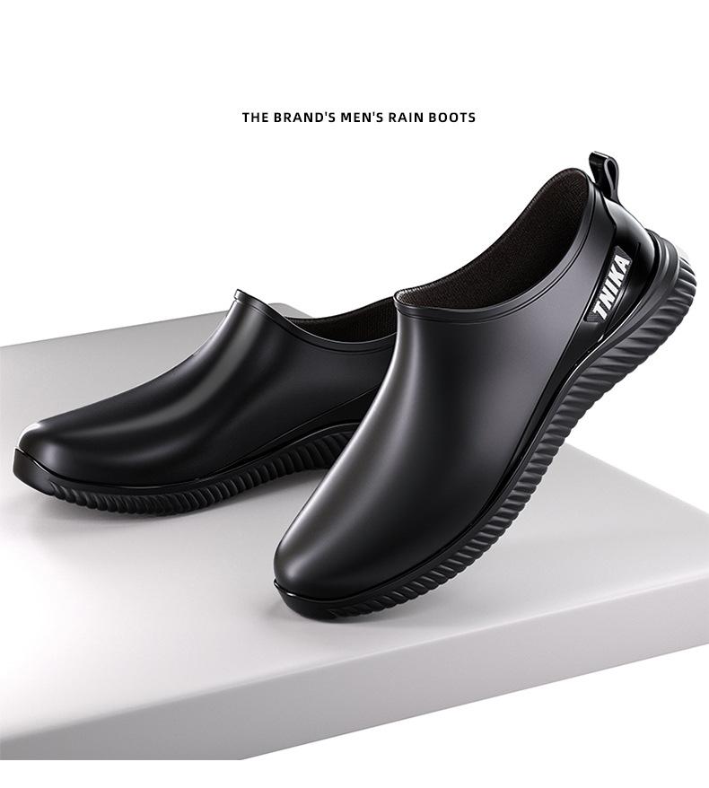 Men's Low-Top Slip-On Anti-Slip Rain Boots