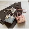 IELGY Embossed Butterfly Portable Tote Bag Korean Version Fashion One-Shoulder Messenger Bag Bucket