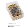 100Pcs/Box Colorful Round Top Hijab Pins with Storage Box One Tip Design Fixed Sewing