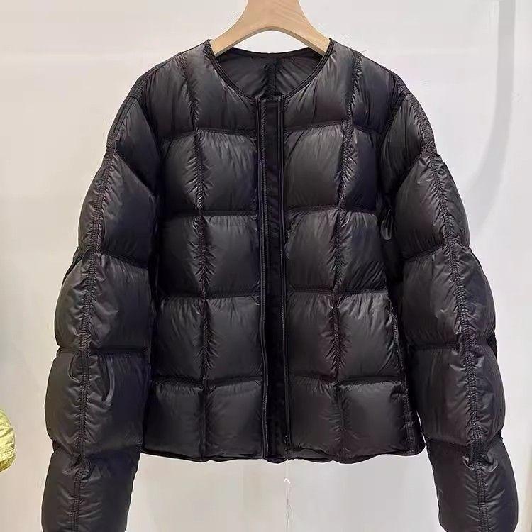 

Зимняя минималистичная однотонная куртка с круглым вырезом и стеганой отделкой в корейском стиле, женская универсальная теплая приталенная куртка с хлопковой подкладкой 2XL