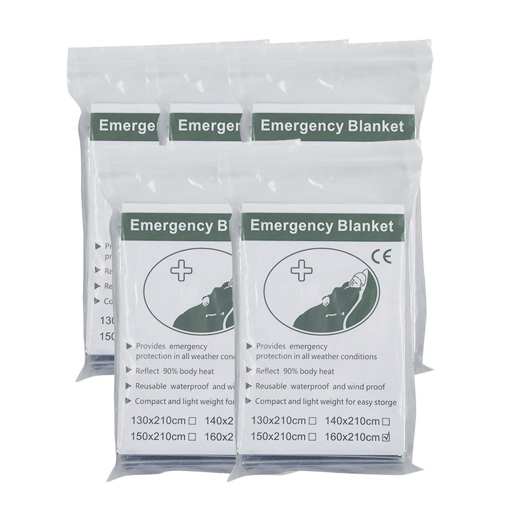 Emergency Thermal Blanket, Lightweight Survival Foil Blanket for Outdoor Camping and First Aid