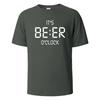 Beer O Clock Print Tshirt Personality Casual Simple Street Fashion Cotton Summer Tshirt Unisex And Unisex Loose Casual Top Y2k