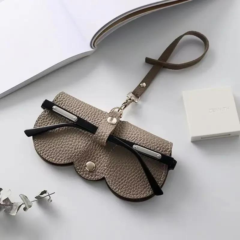 New PU Leather Sunglasses Bag Eyewear Case Container Storage Box Portable Hanging Glasses Bag Anti-Compression Sunglasses Holder