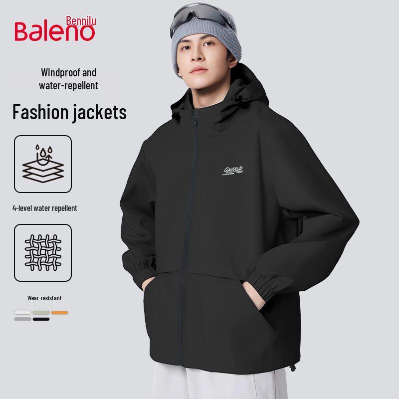 

Baleno Men s Waterproof Windproof Hooded Jacket 3XL