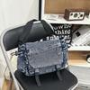2026 Hot Sale Large Capacity Denim Zipper Solid Color Sweet Crossbody Bags Sweet Commute Simple Versatile Ladies Shoulder Bags