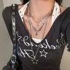 Millennium Spicy Girl Three-Layer Star Necklace: High-End, Versatile Clavicle Chain for Women