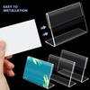 10Pcs L Shape Small Label Holder Acrylic Sign Card Stand New Price Tag Clip Stand
