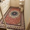 Vintage BOHO Kitchen Floor Mat Large Area Rug Free Cut PVC Leather Mats Washable Anti-slip Rugs Balcony Carpets Alfombra Cocina