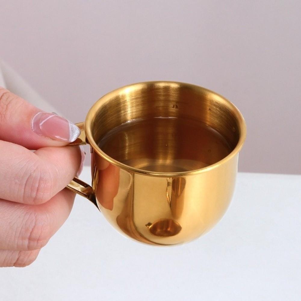 304 Stainless Steel Mini Tea Cup with Handle Rice Wine Cup New Coffee Mug  Korean Style