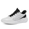 Men’s Black Sports Shoes White Running Sneakers Summer Breathable Shoes Students Large Size Jogging Shoes Light Weight