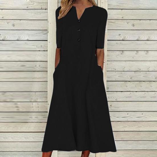 Popular Casual Dress V Neck Anti-pilling Dressing Up