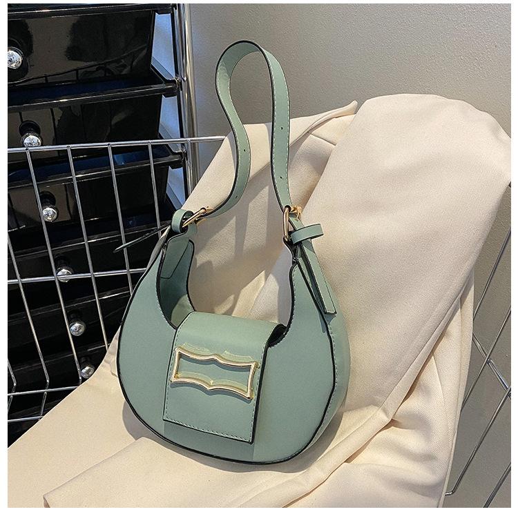

Fashion and simple temperament handbag 2024 popular foreign texture single shoulder underarm dumpling bag underarm women s bag tide зелений