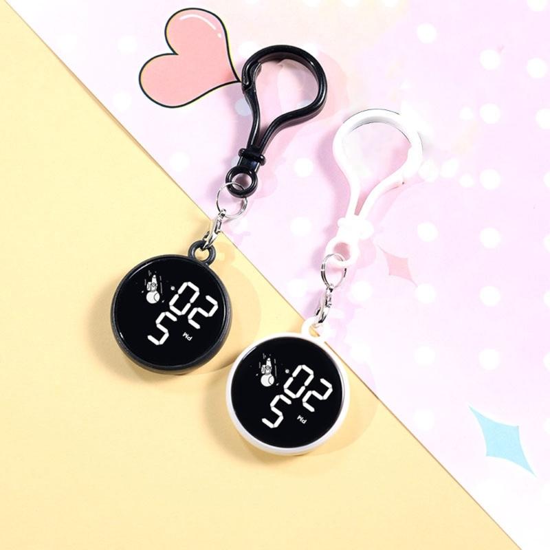 LED Electronic Wristwatch With Date Display Electronic Hanging Watch Keychain Pocket Watch Digital Clock