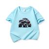 Kids Cotton T Shirt Cool Cartoon Offroad Vehicle Print Crew Neck Short Sleeve Tee Casual Boys Girls Summer Tops
