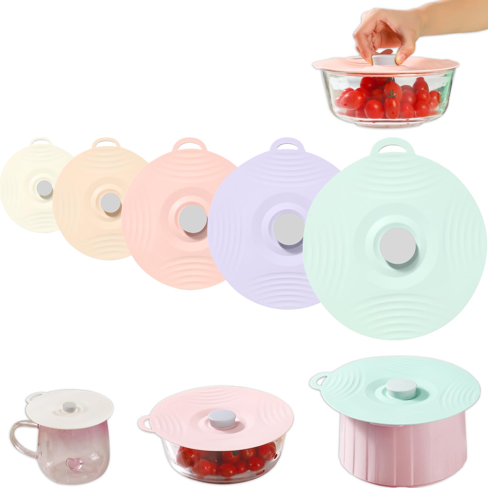 

Qecyd Silicone Silicone Frying Pan and Pot Silicone Drop Stylish Microwave No Need for Plastic Heat and Cold Airtight Dishwasher Rounded Design Easy