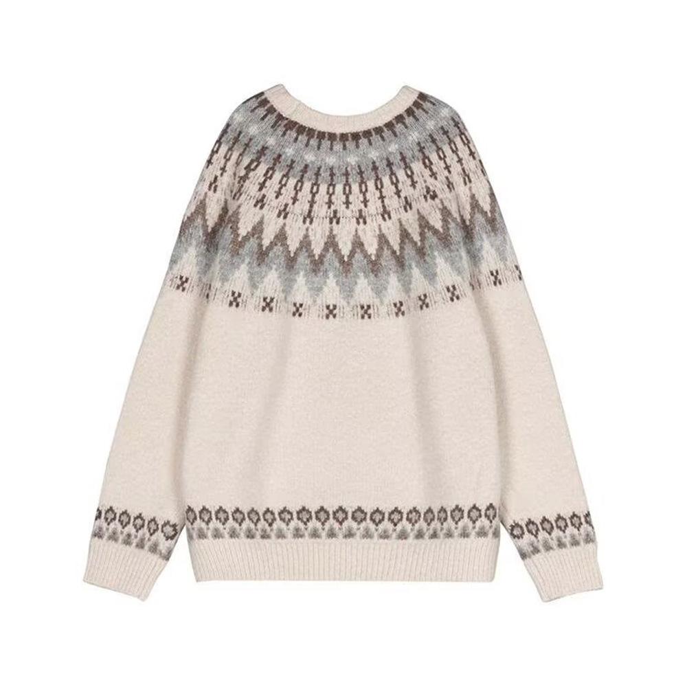 Men’s Soft Knit Fair Isle Sweater - Autumn/Winter 2025 Collection: Casual, Versatile, and Perfect for the Christmas Season