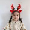 Sequins Plush Mushroom Bell Korean Style Hairbands Women Hair Hoops Elk Antler Christmas Headbands