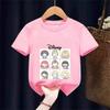 100% Cotone Principesse Disney Anime Estate Nuova Moda Multiple Cotone Bambini Cartoni Animati Magliette Girocollo Manica Corta