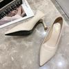 New Pointy Stiletto High Heels Pumps Women Fashion High Heels Shoes Wedding Dress Work Shoes Single Shoes Zapatos De Mujer