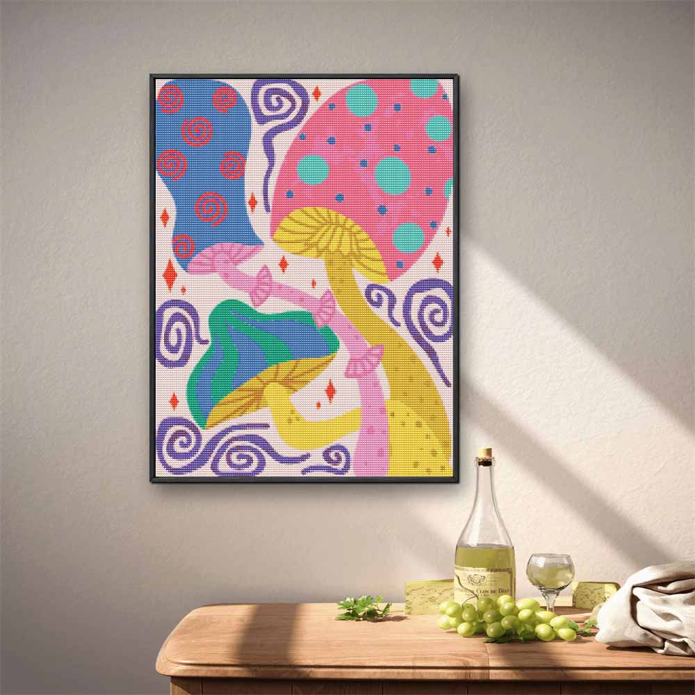 Diamond Painting Kits for Adults Mushroom Full Round Drill 5D Art Craft Wall Decor for Bedroom Living Room Home Decoration