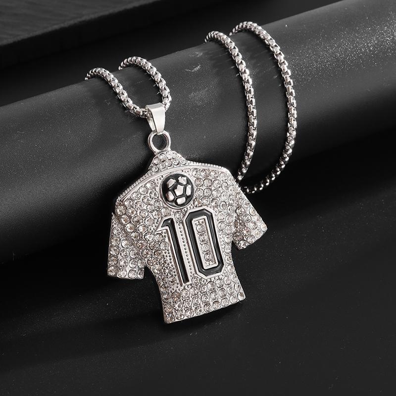 Hip Hop Zircon Dollar Sign Pendant Necklace Men Women Punk Fashion Rock Rap Jewelry Gift