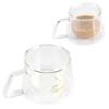 Double Wall Insulated Glass Cup Heat Resistant Mug Glassware for Coffee Tea Milk