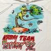 Maglietta Vintage Jurassic Park Kauai Survivor 1992 Punto Singolo Uomo Donna Top RISTAMPA