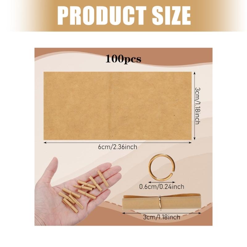 100 Sheets Retro Paper Rolls Notes Scroll Paper for Birthdays Anniversary Celebration Valentines Wishes Messages