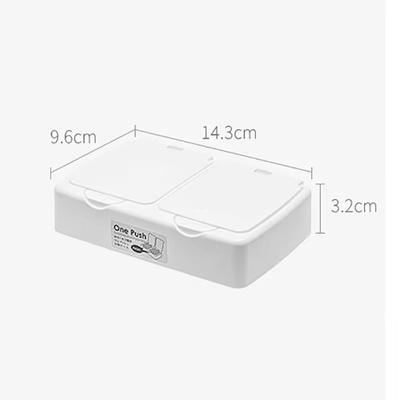 Storage Box Organizer Desktop Storage Box Mini Pop-up Cotton Swab with Lid Cosmetic Cotton Plastic Dustproof