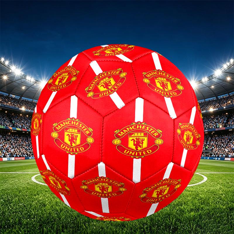 Manchester Football Print Size 5 Soccer Ball, PU Wear Resistant Football for Match Training and Daily Practice, Birthday Gift for Soccer Fans