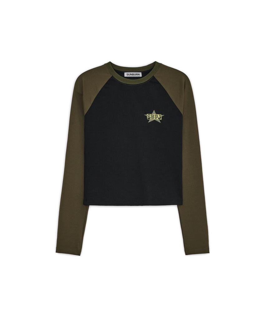 SUNBURNPROJECT Raglan Long Sleeve Top, Khaki