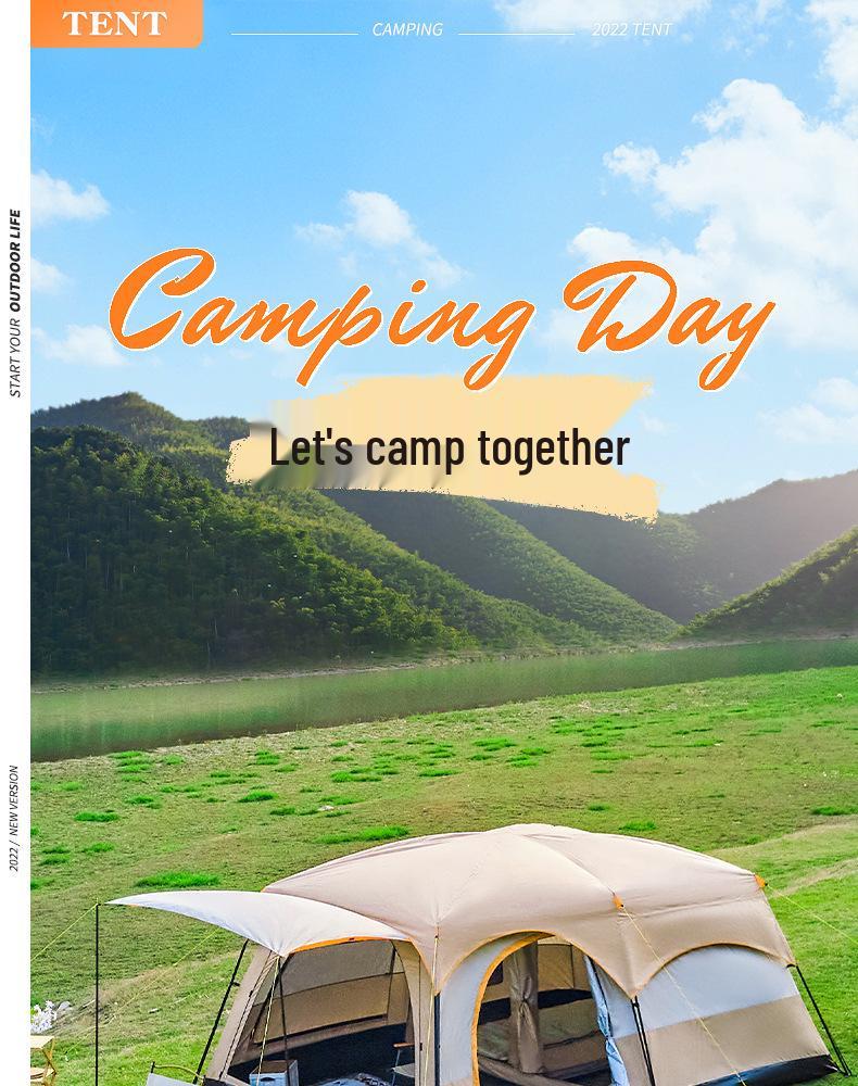 Tenda Portatile Lupo Artico: Due Stanze e Un Salone con Protezione Sole e Pioggia per il Campeggio