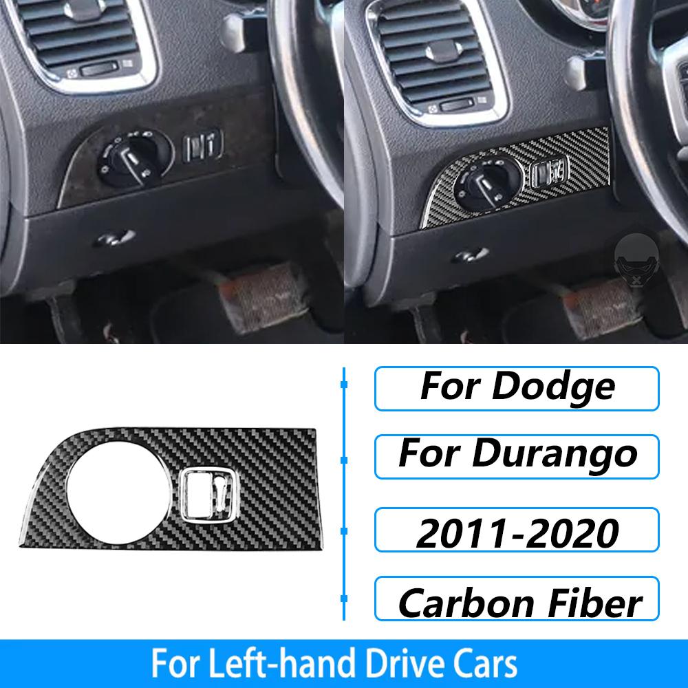 For Dodge Durango 2011-2020 Carbon Fiber Center Console Gear Shift Air Outlet AC CD Window Lift Trim Set Car Accessories Sticker