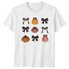 Vintage Coquette Pumpkin Bow Unisexs TShirt Pink Halloween Gift For Her