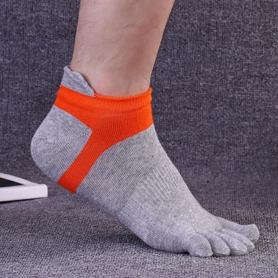 1 Pair Men's Breathable Low Cut Toe Socks No Show Athletic Five Finger Socks