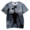 2026 Sommer KI Horror Siren Head 3D Druck Rundhals Kurzarm T-Shirts Mode Lässige Oberteile